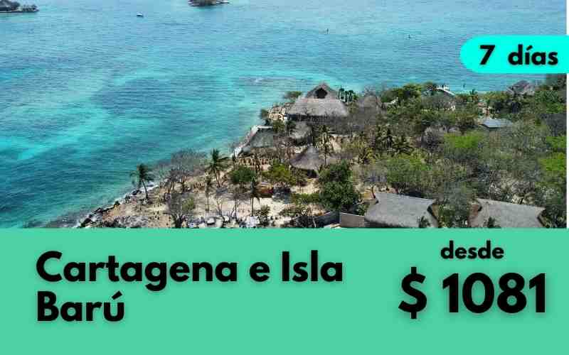 Cartagena e isla baru foto aerea de una costa celeste