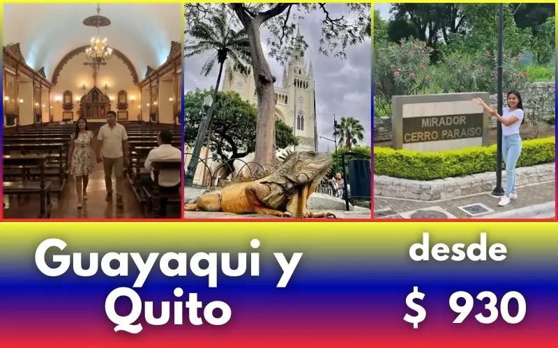 Mirador Cerro Paraíso parque de las iguanas guayaquil y iglesia de la compañía de jesús