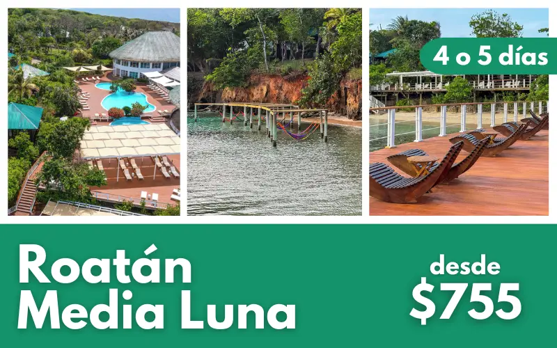 hotel media luna en roatan