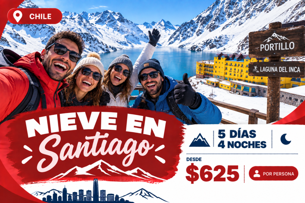 aventura y nieve en santiago de chile