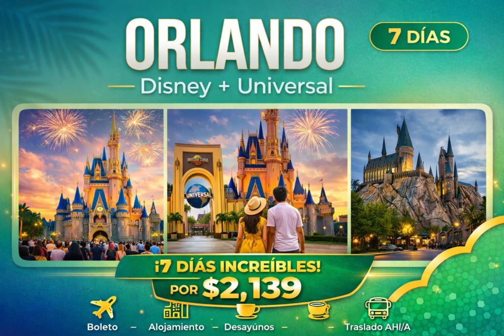 Orlando con Disney y Universal Studios