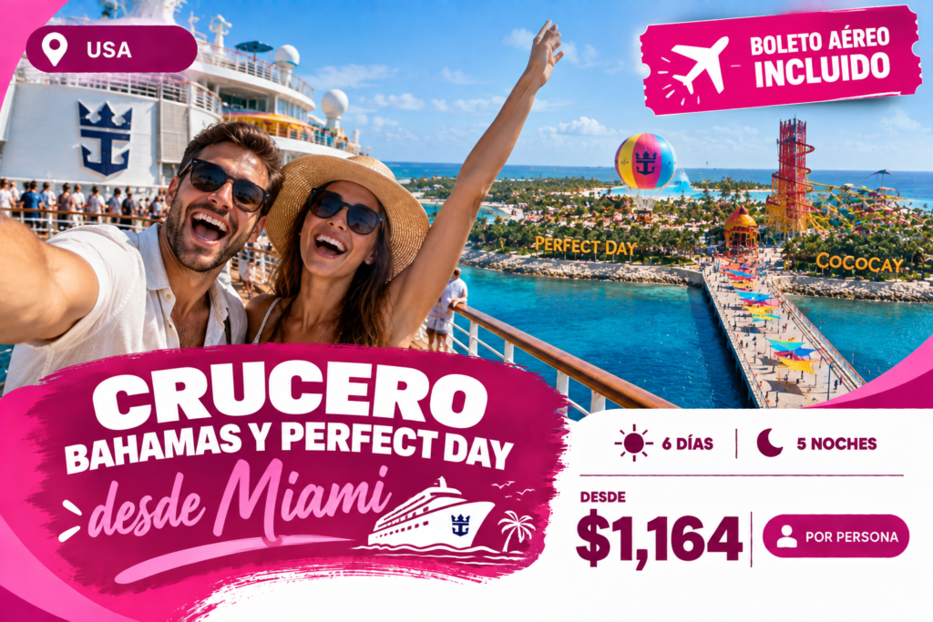 Crucero Bahamas y Perfect Day desde Miami 5 días/4 noches 2 crucero royal caribbean isla perfect day nassau bahamas